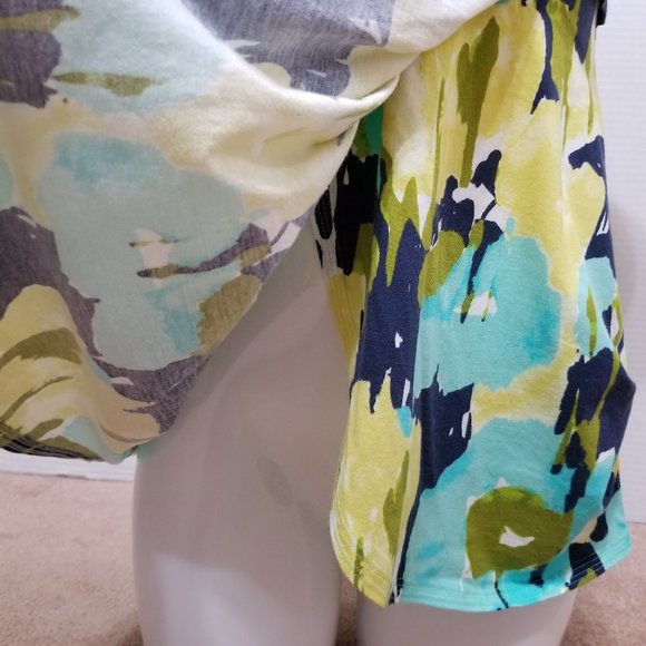 Abercrombie & Fitch top Small colorful abstract floral print sleeveless halter - Picture 7 of 13